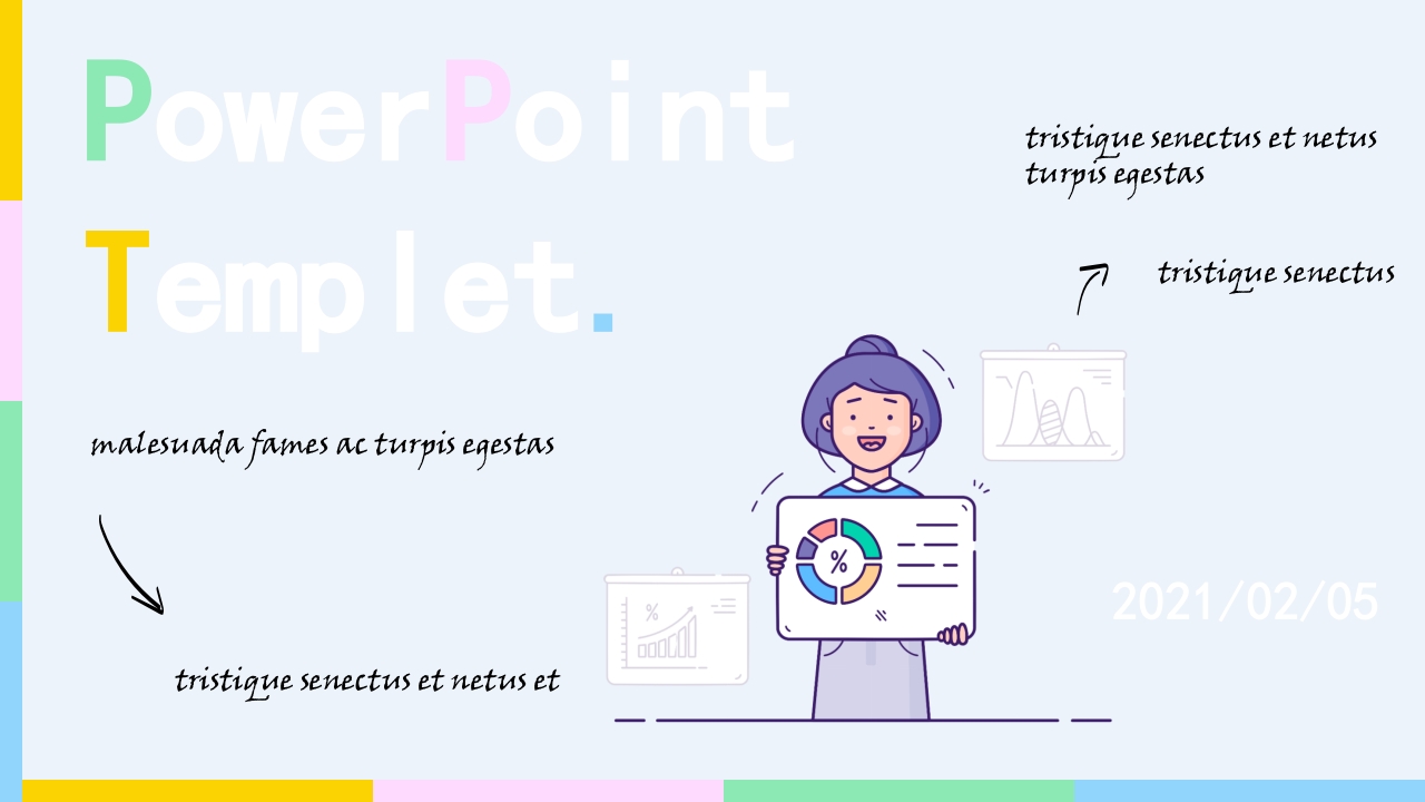 清新手绘教学课件PPT模板-教务资料网