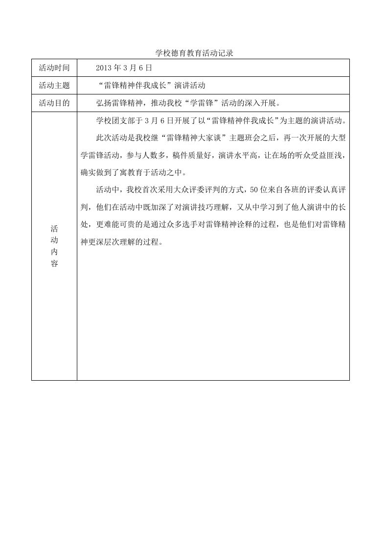 班级-团队主题教育活动记录-教务资料网