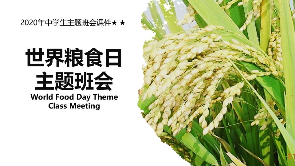世界粮食日和粮食安全-教务资料网
