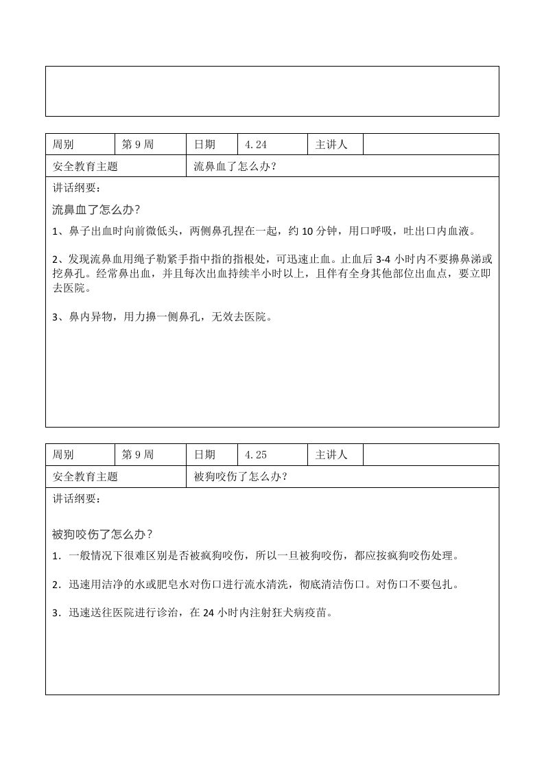 图片[2]-2024年春季第9周“1530”每日安全教育记录表内容资料参考-教务资料网