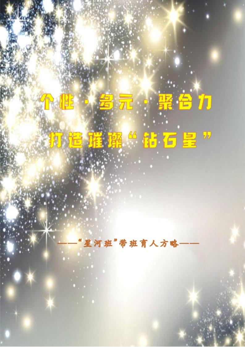 【中学】【带班育人方略】个性·多远·聚合力打造璀璨“钻石星”-教务资料网
