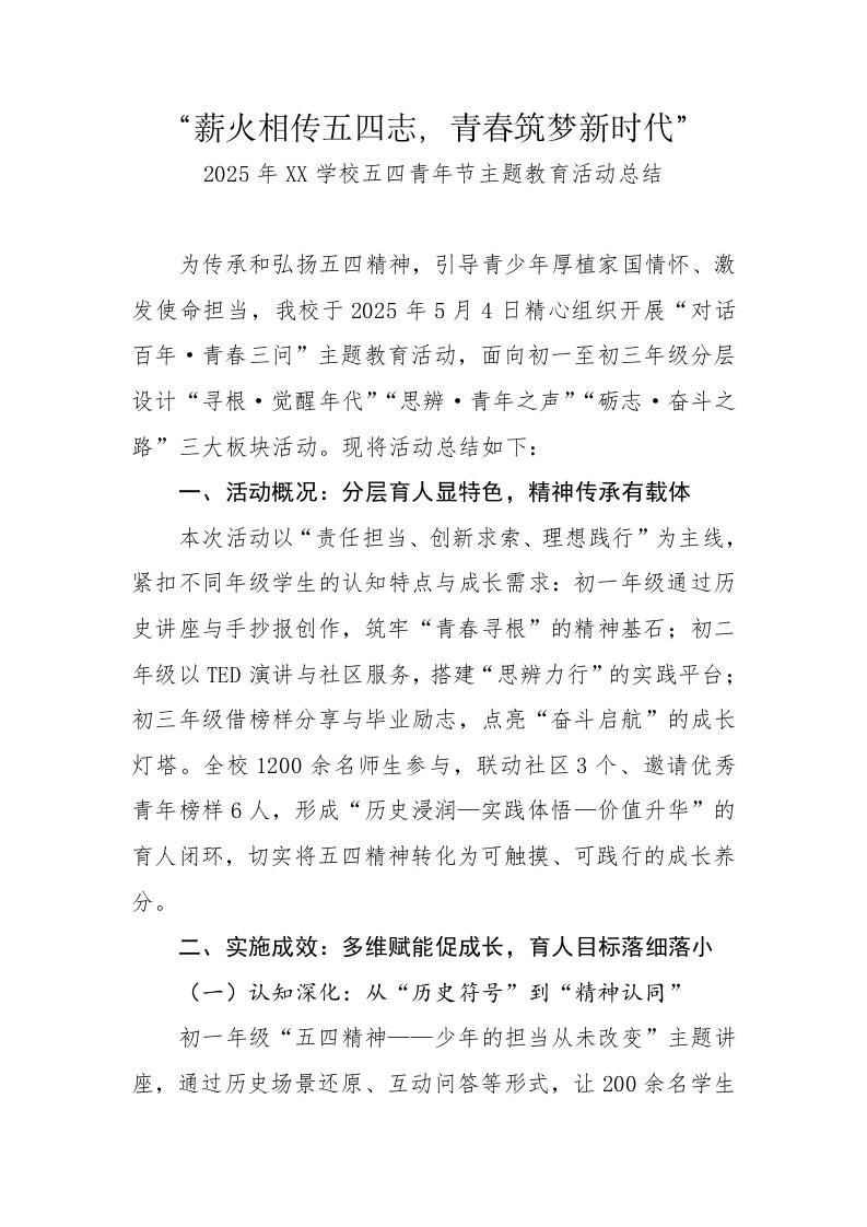 5.薪火相传五四志——2025年五四青年节活动总结-教务资料网