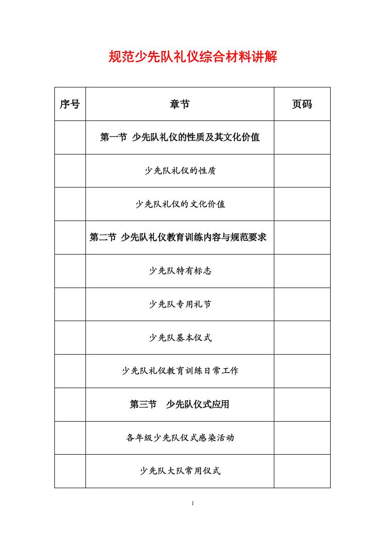 规范少先队礼仪综合材料-教务资料网