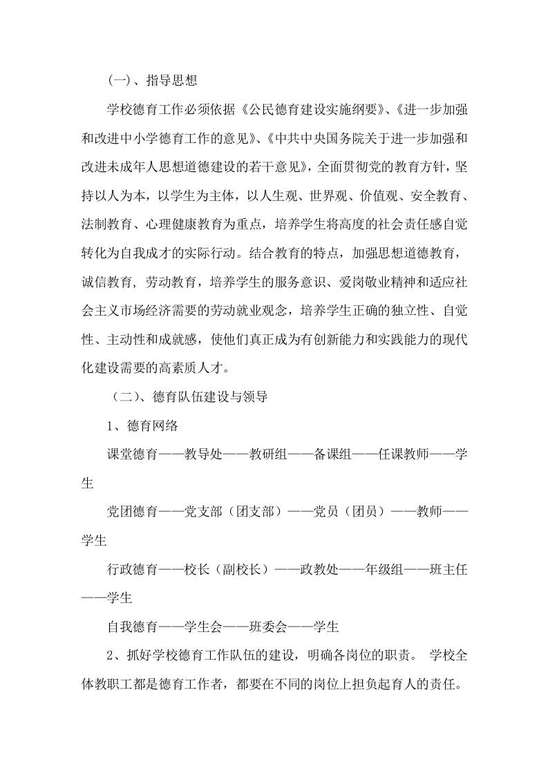 中小学德育工作调研汇报-教务资料网