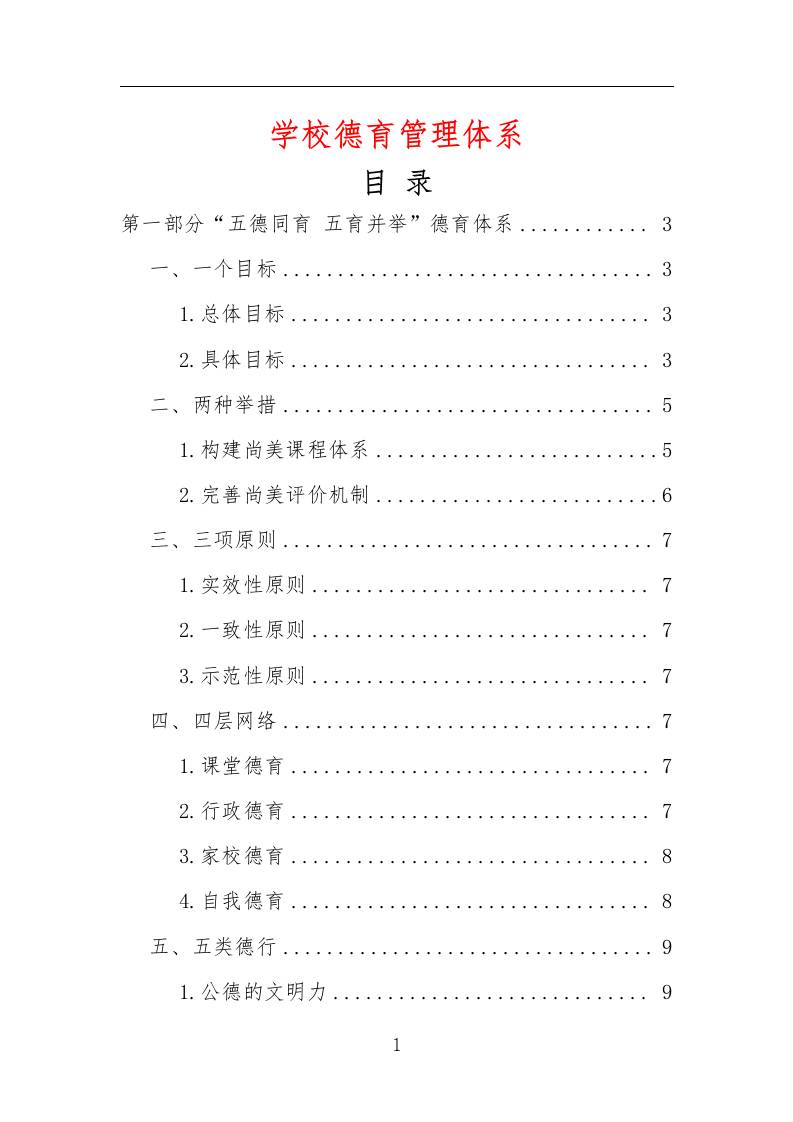 学校德育管理体系-教务资料网